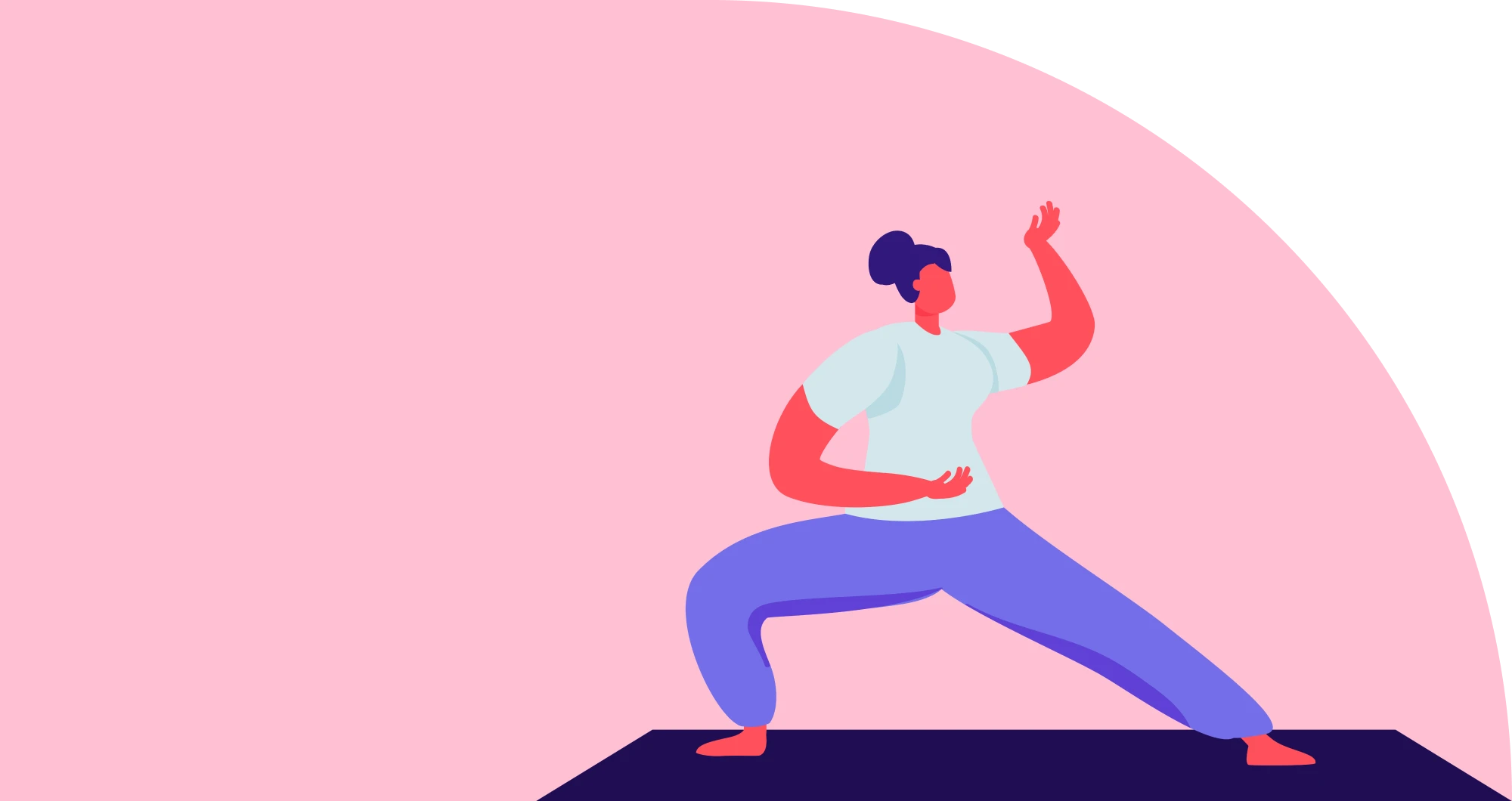 Illustration of a woman doing Yoga