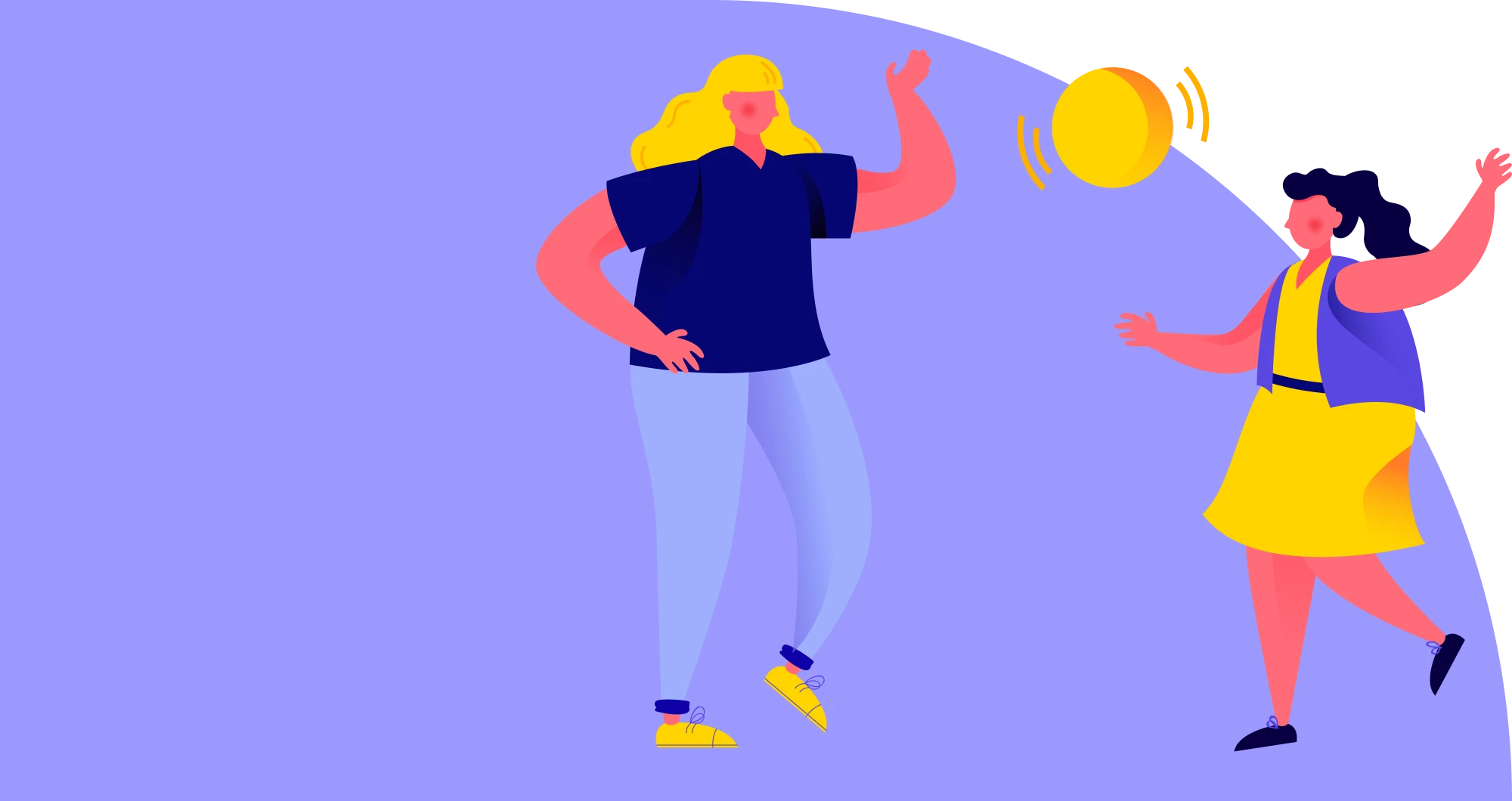  An illustration of a mom and her teenage daughter