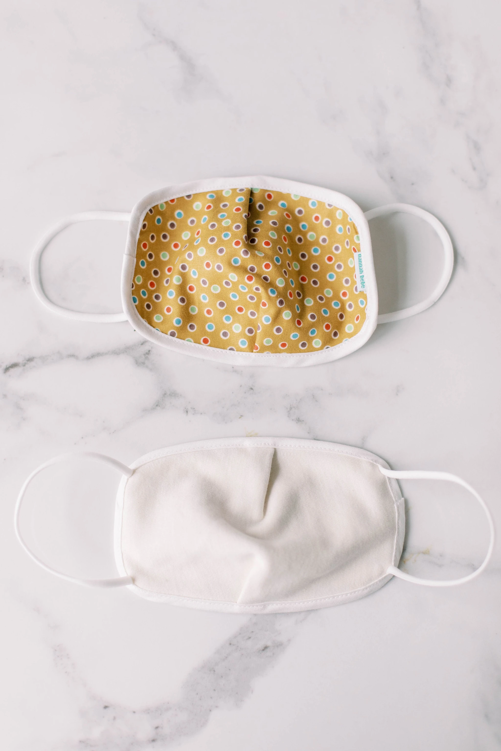 hannahBEBE toddler mask front and back organic cotton
